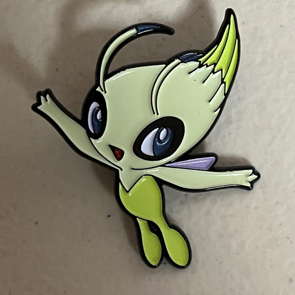 Celebi Pokemon Enamel Pin Green Pins Hat Streetwear Bags Hats - Picture 1 of 7
